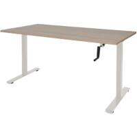 Schaffenburg Zit-sta bureau Dextro Slinger havana/cherry light t-poot 140x80 25mm - wit