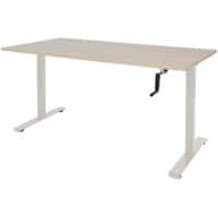 Schaffenburg Zit-sta-bureau Dextro Slinger lindberg oak t-poot 140x80 25mm - wit