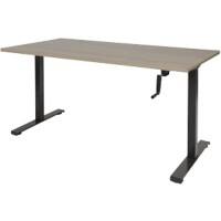 Schaffenburg Dextro Slinger Zit-sta-bureau Rechthoekig Eiken T-Voet 1.400 (B) x 800 (D) x 705 (H) mm Melamine