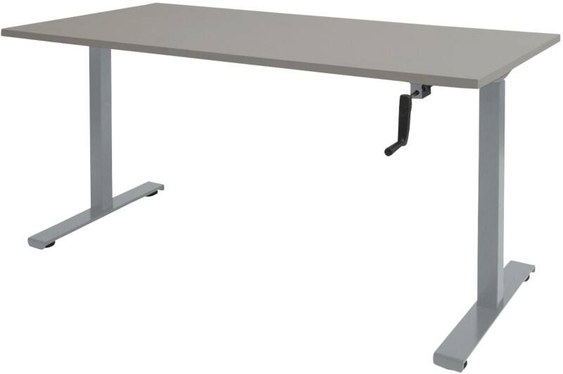 Schaffenburg Dextro Slinger Zit-sta-bureau Rechthoekig T-Voet 1.600 (B) x 800 (D) x 705 (H) mm Melamine