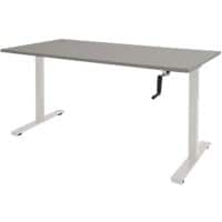 Schaffenburg Dextro Slinger Zit-sta-bureau Rechthoekig T-Voet 1.600 (B) x 800 (D) x 705 (H) mm Melamine