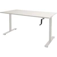 Schaffenburg Zit-sta bureau Dextro Slinger chalk wit t-poot 160x80 25mm - wit