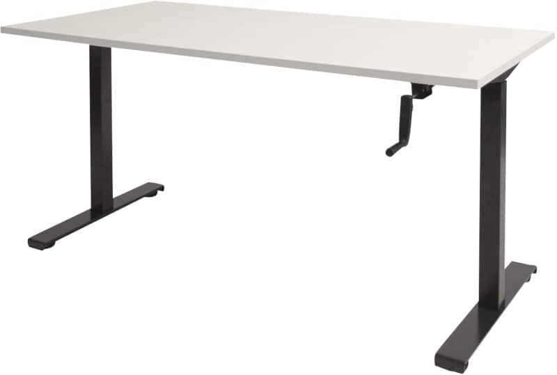 Schaffenburg Dextro Slinger Zit-sta-bureau Rechthoekig T-Voet 1.600 (B) x 800 (D) x 705 (H) mm Melamine