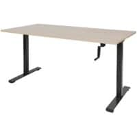 Schaffenburg Zit-sta bureau Dextro Slinger lindberg oak t-poot 160x80 25mm - zw