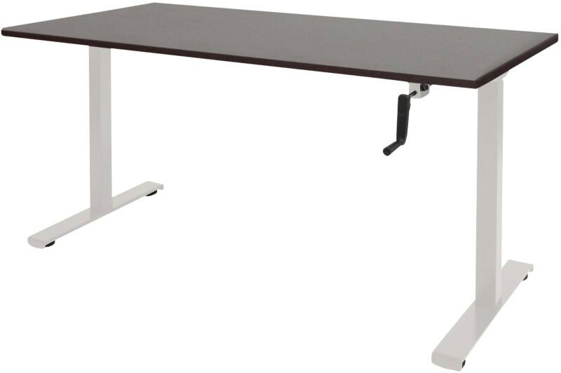 Schaffenburg Dextro Slinger Zit-sta-bureau Rechthoekig Eiken T-Voet 1.600 (B) x 800 (D) x 705 (H) mm Melamine