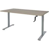 Schaffenburg Dextro Slinger Zit-sta-bureau Rechthoekig Eiken T-Voet 1.600 (B) x 800 (D) x 705 (H) mm Melamine