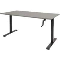 Schaffenburg Zit-sta bureau Dextro Slinger grijs t-poot 180x80 25mm - zw