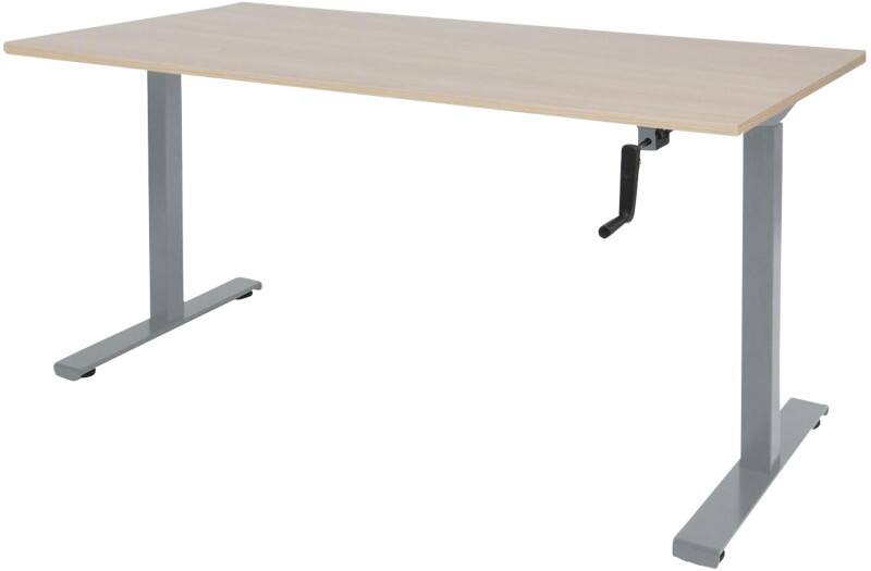 Schaffenburg Dextro Slinger Zit-sta-bureau Rechthoekig Eiken T-Voet 1.800 (B) x 900 (D) x 705 (H) mm Melamine