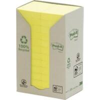 Post-it Recycled Notes 38 x 51 mm Canary Yellow Geel 12 Blokken van 100 Vellen
