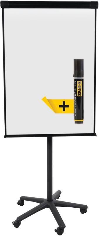 Bi-Office Classic Mobiele flipchart Vrijstaand Staal 70 (B) x 100 (H) cm Zwart