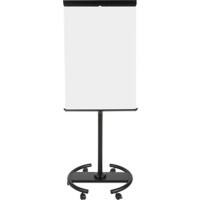 Bi-Office Volledig in hoogte verstelbare flipover, eenvoudig om te zetten naar een tafel Mobiele flipchart Vrijstaand Staal 70 (B) x 105,6 (H) cm Zwart