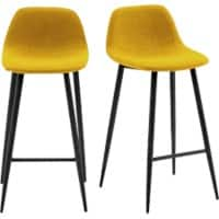 Paperflow Bar Stool Saffron met Zwart Poten Pack of 2