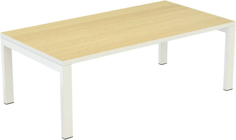 meet powered by PAPERFLOW Rechthoekige bijzettafel Melamine blad en Easy Desk 1140 x 600 x 400 mm Bruin, wit