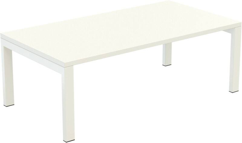 meet powered by PAPERFLOW Rechthoekige bijzettafel Melamine blad Easy Desk 1140 x 600 x 400 mm Wit