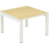 Paperflow Vierkante bijzettafel Melamine blad Easy Desk 600 x 600 x 400 mm Bruin, wit