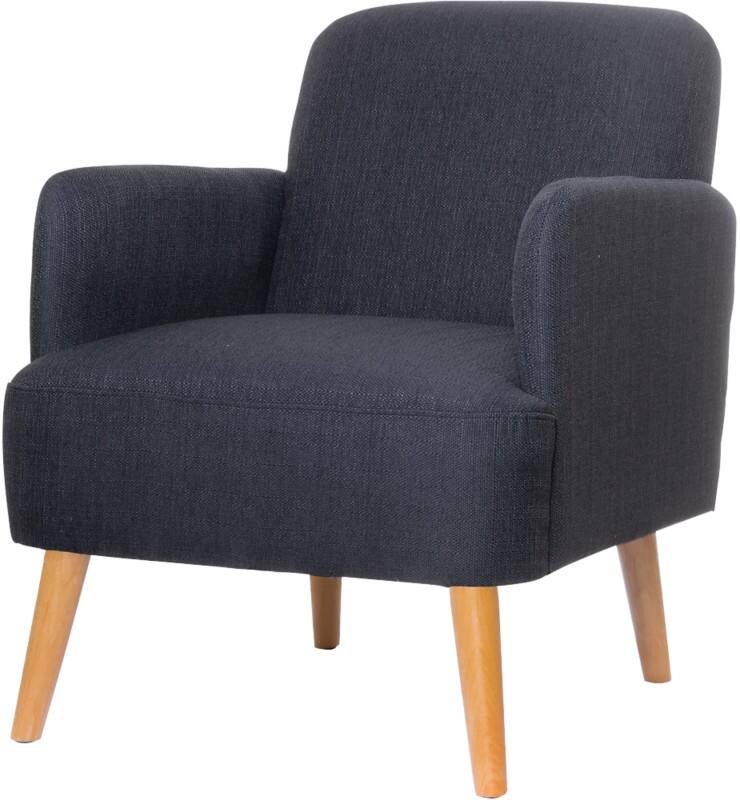 meet powered by PAPERFLOW Bezoekersstoel Stof Vaste armleuning Antraciet Brooks