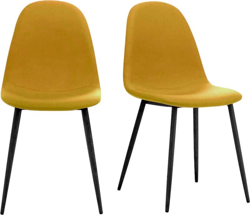 meet powered by PAPERFLOW Bezoekersstoel Must Geel 2 stuks