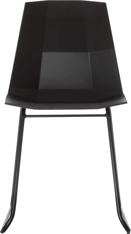 meet powered by PAPERFLOW Bezoekersstoel CUBE Zwart 2 stuks