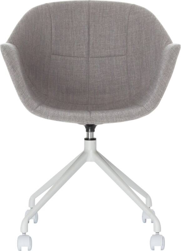 meet powered by PAPERFLOW Bezoekersstoel Stof Vaste armleuning Grijs GANT 620 x 575 x 850 mm 2 Stuks