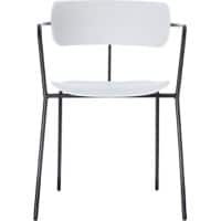 Paperflow Bezoekersstoel met armleuning BISTRO Wit 4 stuks