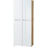 GERMANIA Niet hoogteverstelbaar Archiefkast Eiken 800 (B) x 370 (D) x 1.960 (H) mm Glas, spaanplaat