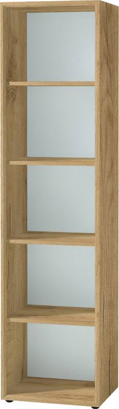 GERMANIA Glas, spaanplaat Boekenkast 4 Planken 500 x 370 x 1.960 mm Eiken