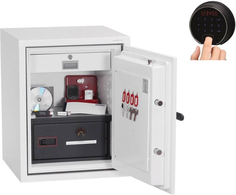 Phoenix Gegevenskluis met vingerafdrukvergrendeling 63L DS2501F 640 x 500 x 500 mm Wit