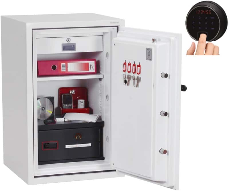 Phoenix Gegevenskluis met vingerafdrukvergrendeling 84L DS2502F 820 x 520 x 520 mm Wit