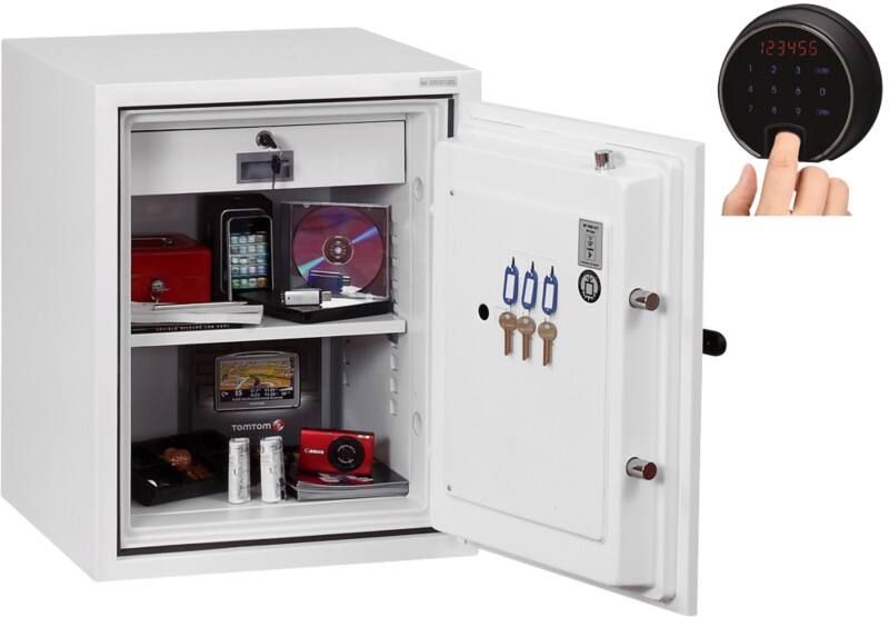 Phoenix Brandkluis met vingerafdrukvergrendeling 63L FS0441F 640 x 500 x 500 mm Wit