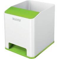 Leitz WOW Sound Pennenbakje Duokleur Wit, Groen 9 x 10 x 10,1 cm