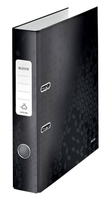 Leitz 180° WOW Smal Ordner A4 50 mm Zwart 2 Ringen 1006 Gelamineerd karton Staand