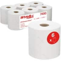 WYPALL Poetspapier L10 1-laags Centerfeed Wit 6 Rollen à 630 Vellen