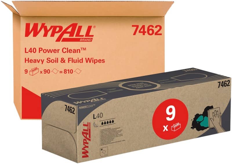 WYPALL L40 Power Clean Poetspapier M-vouw Wit 3-laags 7462 9 Stuks à 90 Vellen