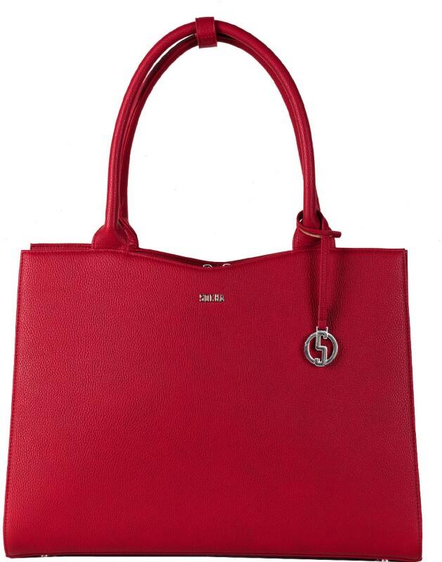 SOCHA Kersenrood Midi Laptoptas 13,3" 36 x 12 x 29 cm Kunstleer Rood