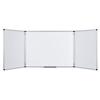 Bi-Office Ruimtebesparend, droog uitwisbaar multifunctioneel whiteboard Vouwbaar whiteboard Magnetisch Gelakt staal Dubbel 90 (B) x 60 (H) cm