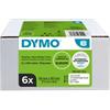 Dymo LW 2093092 / 99014 Authentiek Verzend-/Naambadge etiketten Zelfklevend Wit 54 x 101 mm 6 Rollen à 220 Etiketten