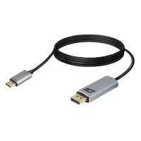 ACT AC7035 1 x USB C male naar 1 x Display Port female aansluitkabel 1.8m Grijs