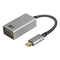 ACT AC7000 1 x USB C male naar 1 x VGA female adapter 0.15m Grijs