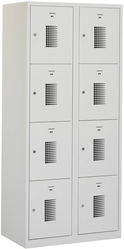 Ceha Metaal Locker 8 Deuren Valgrendelslot 800 x 500 x 1.800 mm Grijs