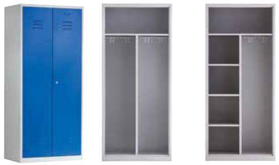 Ceha Metaal Garderobe 2 Deuren Cilinderslot 800 x 500 x 1.800 mm Grijs