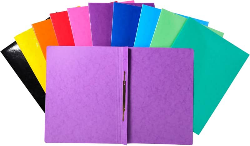 Exacompta Snelhechtermappen 380800B Kleurenassortiment Geplastificeerd karton 24 x 32 cm 25 Stuks