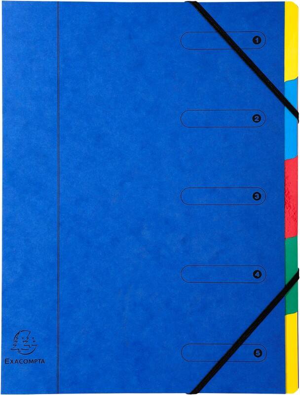 Exacompta Mappen met uitrekbare rug 5205E Kleurenassortiment Karton bedekt met papier 24,5 x 32 cm 8 Stuks