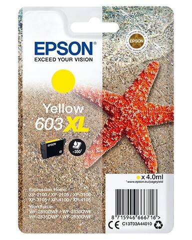 Epson 603XL Origineel Inktcartridge C13T03A44010 Geel