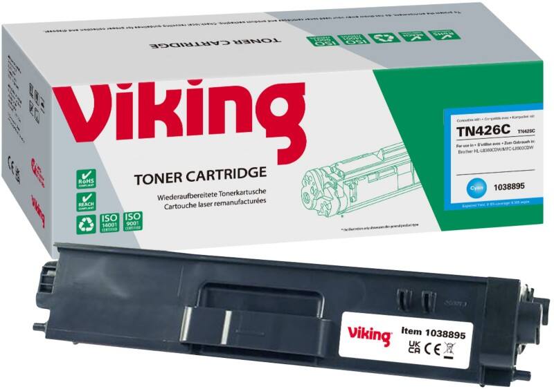 Viking TN-426C compatibele Brother tonercartridge cyaan