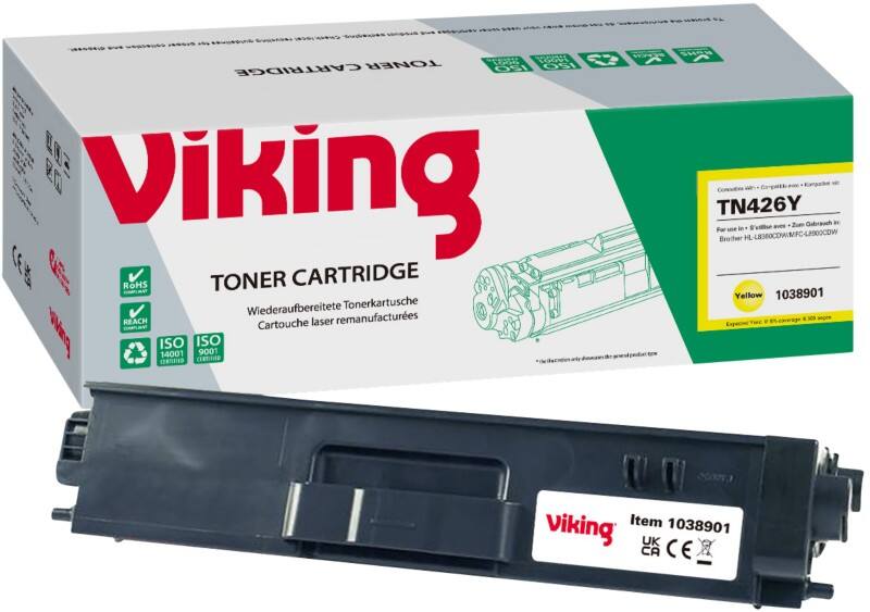 Viking TN-426Y compatibele Brother tonercartridge geel