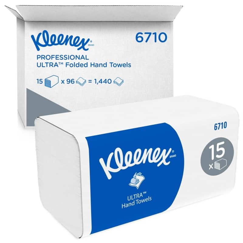 Kleenex Ultra Papieren handdoeken V-vouw Wit 3-laags 6710 15 Stuks à 96 Vellen