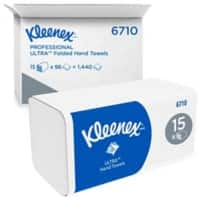 Kleenex Ultra Handdoeken V-vouw Wit 3-laags 6710 15 Rollen à 96 Vellen