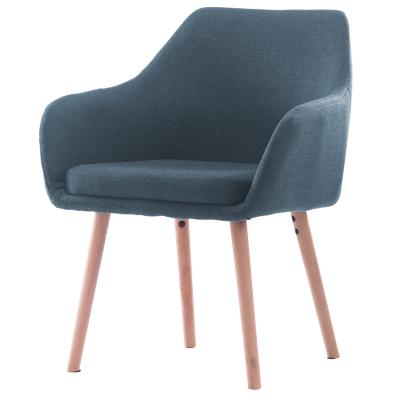 Realspace Verstelbare bezoekersstoel met armleuning Liv Donkerblauw, hout