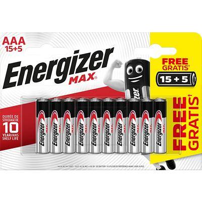 Energizer Batterij Max AAA 1200 mAh Alkaline 1.5 V 20 Stuks