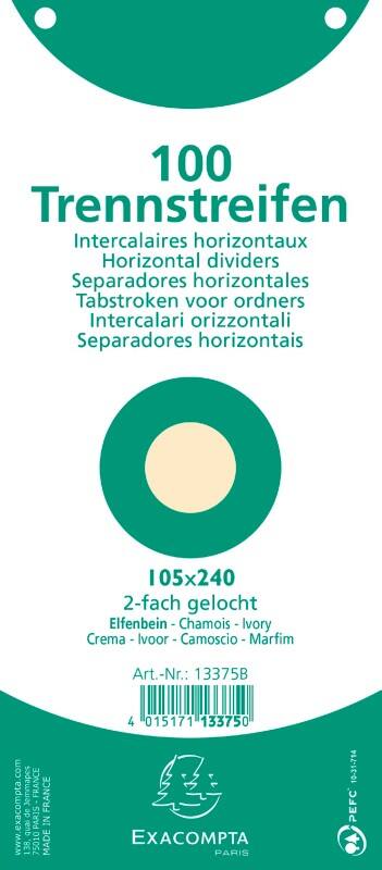 Exacompta Tabbladen Speciaal Beige Karton 2 Gaten 13375B 1200 Stuks